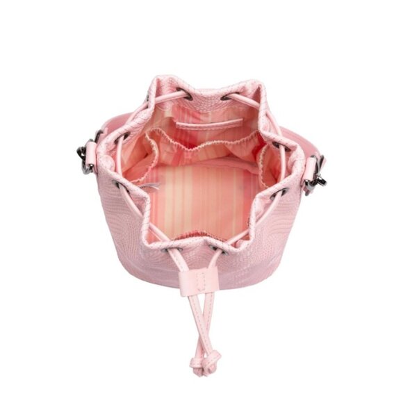 Lug Whirlybird Satin Luxe VL Crossbody Bag Bubble Pink Pastel Pink Bucket Bag - Picture 3 of 14